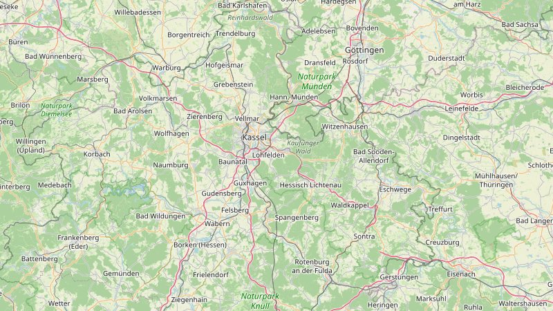Karte mit dem ungefähren aktuellen Einsatzraum